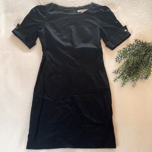 Black Mini Dress with cuff Sleves